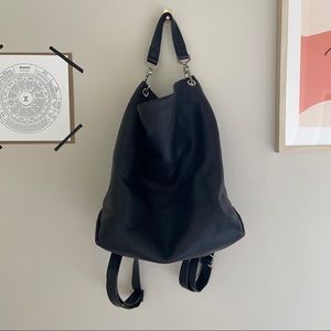& Other Stories Leather Convertible Backpack Purse
